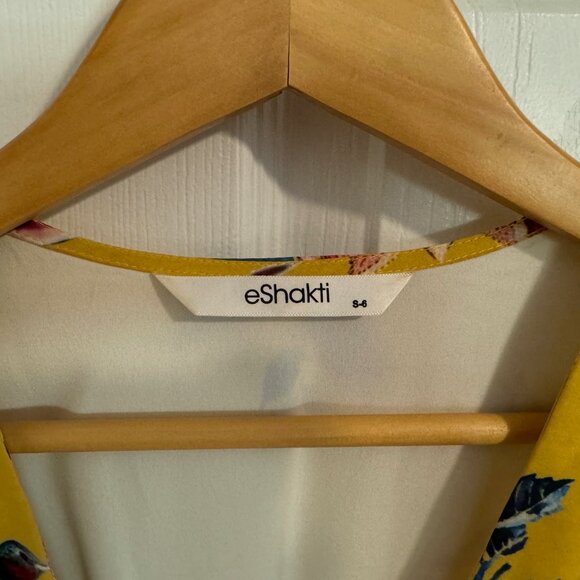 eShakti Yellow Floral Dress - Picture 3 of 4